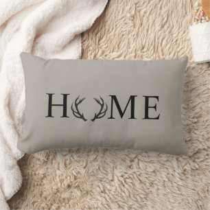 Coussin Rectangle La maison est là où vous accrocherez vos bois Sign