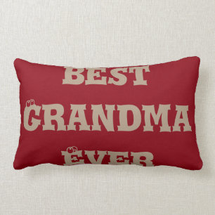 Coussin Rectangle La meilleure grand-maman jamais, carreau d'amour