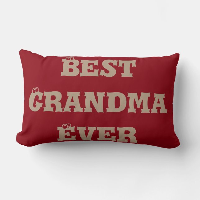 Coussin Rectangle La meilleure grand-maman jamais, carreau d'amour (Recto)