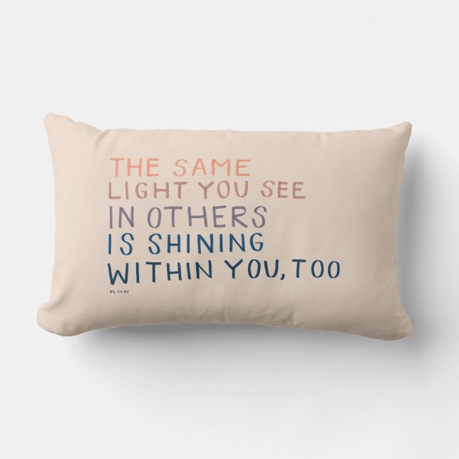 Coussin Rectangle La Même Lumière - Citation Encourageante Inspirant (Recto)