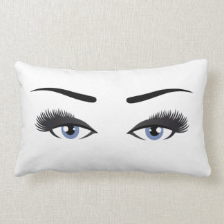 Coussin Rectangle La mode changeante de visage de cils d'oeil de