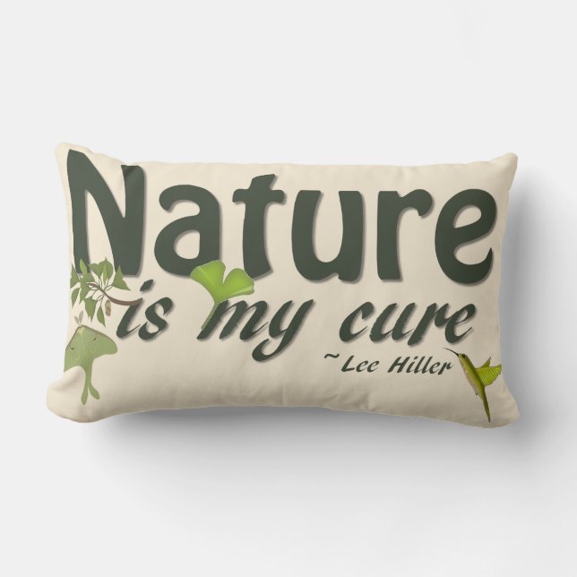 Coussin Rectangle La Nature Est Mon Citation Cure Jeu D'Oreiller (Recto)