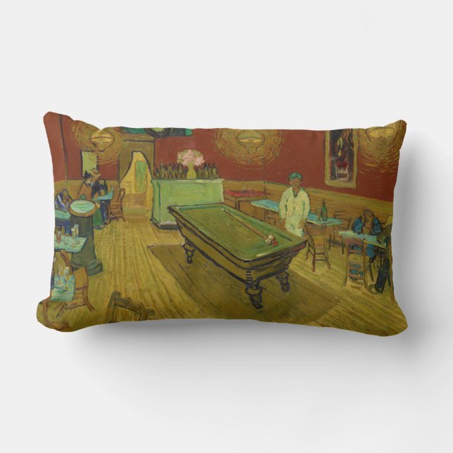 Coussin Rectangle La nuit Café par Vincent van Gogh (1888) (Recto)