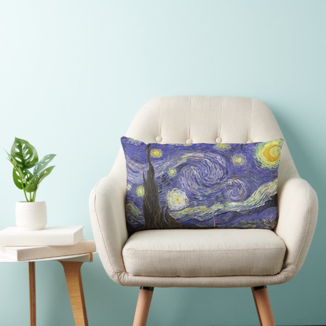 Coussin Rectangle La Nuit étoilée de Vincent van Gogh (Chaise)