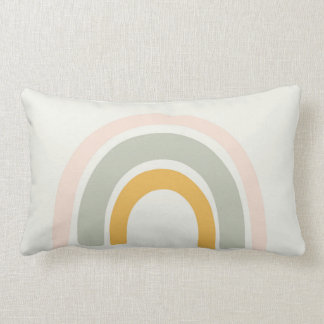 Coussin Rectangle La pépinière pastel arc-en-ciel, rose, jaune, vert