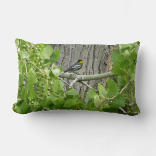Coussin Rectangle La photographie de la Paruline d'Audubon