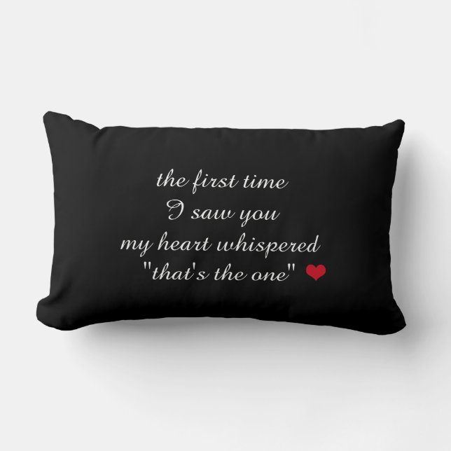 Coussin Rectangle La Première Fois Que Je Vous Ai Vu. (Recto)