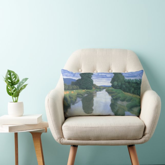 Coussin Rectangle La Rivière à Berville par Felix Vallotton, Beaux-a (Chaise)