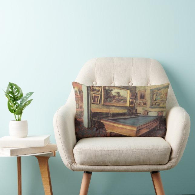 Coussin Rectangle La salle de billard chez Menil Hubert par Edgar De (Chaise)