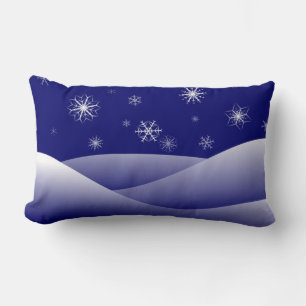 COUSSIN RECTANGLE LA SCÈNE DE NEIGE D'HIVER