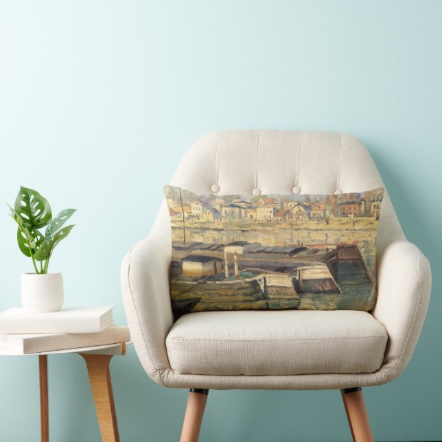 Coussin Rectangle La Seine à Asnieres par Claude Monet (Chaise)