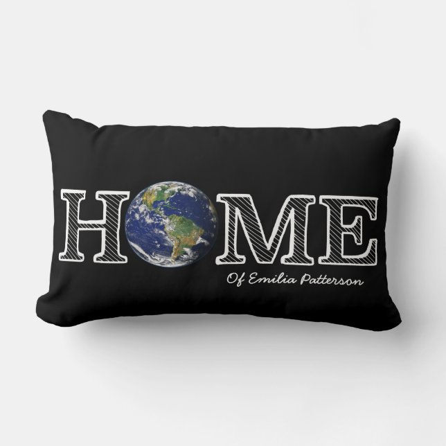 Coussin Rectangle La terre est le réchauffeur à la maison de Chambre (Recto)