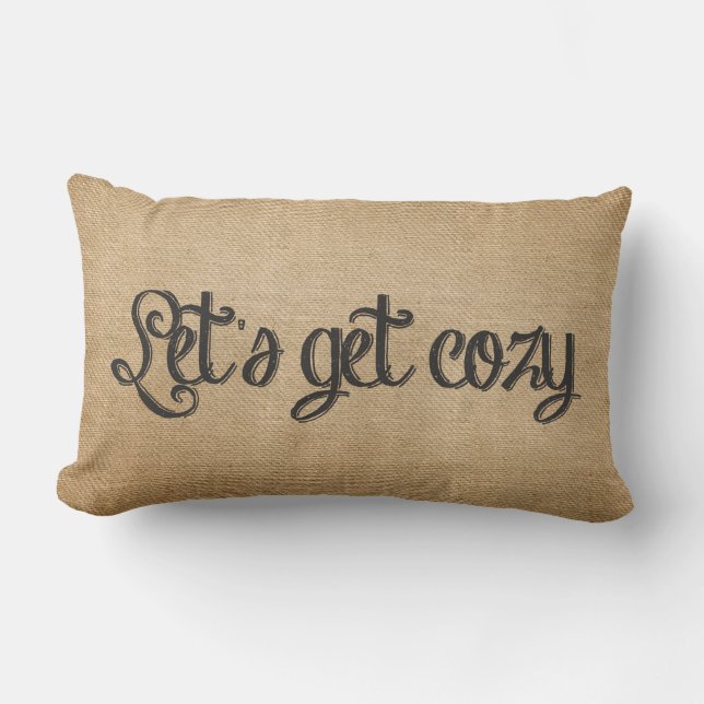 Coussin Rectangle La toile de jute laisse devenir confortable (Recto)