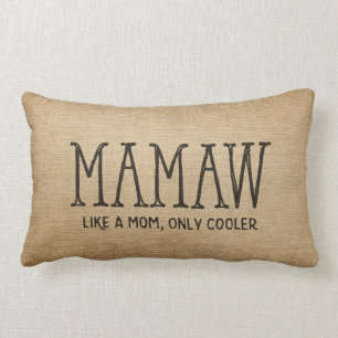 Coussin Rectangle La toile de jute MaMaw aiment une maman seulement