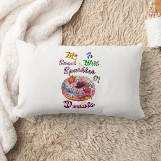 Coussin Rectangle La vie en polyester est douce avec des étincelles  (Couverture)