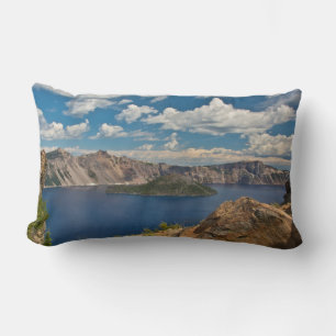 Coussin Rectangle Lac Crater et l'île Wizard, Crater Lake