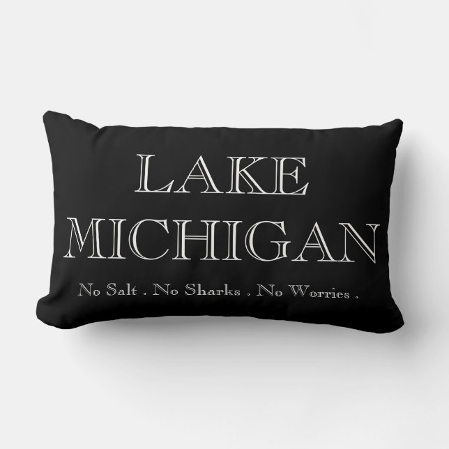 Coussin Rectangle Lac Michigan (Recto)