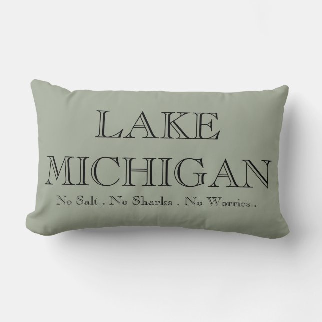 Coussin Rectangle Lac Michigan (Recto)