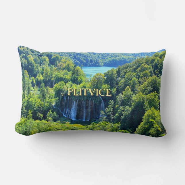 Coussin Rectangle Lac Plitvice (Recto)