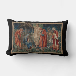 Coussin Rectangle L'Adoration des Mages (par Edward Burne-Jones)
