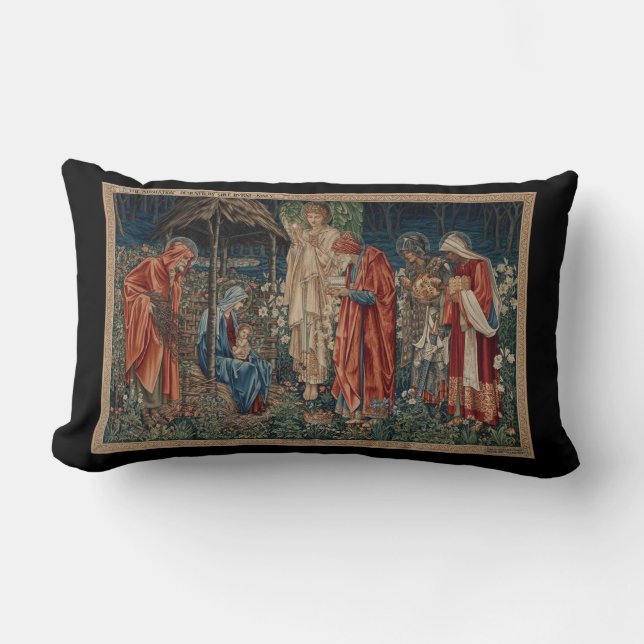 Coussin Rectangle L'Adoration des Mages (par Edward Burne-Jones) (Recto)
