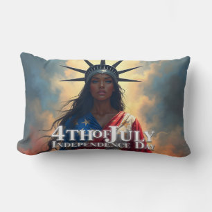 Coussin Rectangle Lady Liberty réinventée - Un nouveau visage de la