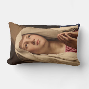 Coussin Rectangle Lady Madonna Praying (Vierge Marie) (Art chrétien)