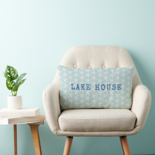 Coussin Rectangle Lake House Simple Starfish Motif Design côtier