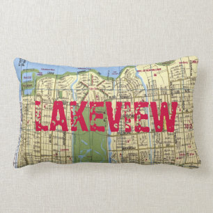 Coussin Rectangle LAKEVIEW :Carte de la Nouvelle-Orléans