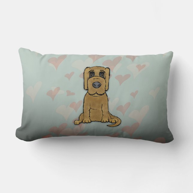 Coussin Rectangle L'amour des chiots (Recto)
