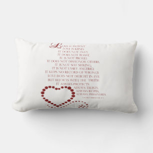 Coussin Rectangle L'amour est l'amour patient est gentil 1 Corinthie