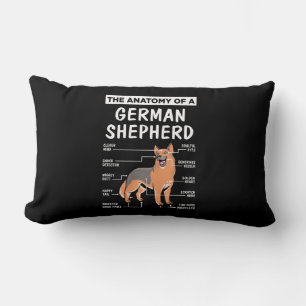 Coussin Rectangle L'Anatomie D'Un Berger Allemand