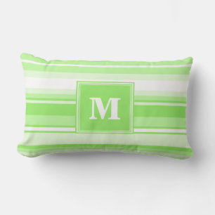 Coussin Rectangle Landes vertes de chaux monogrammes