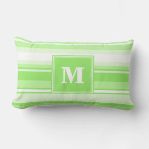 Coussin Rectangle Landes vertes de chaux monogrammes
