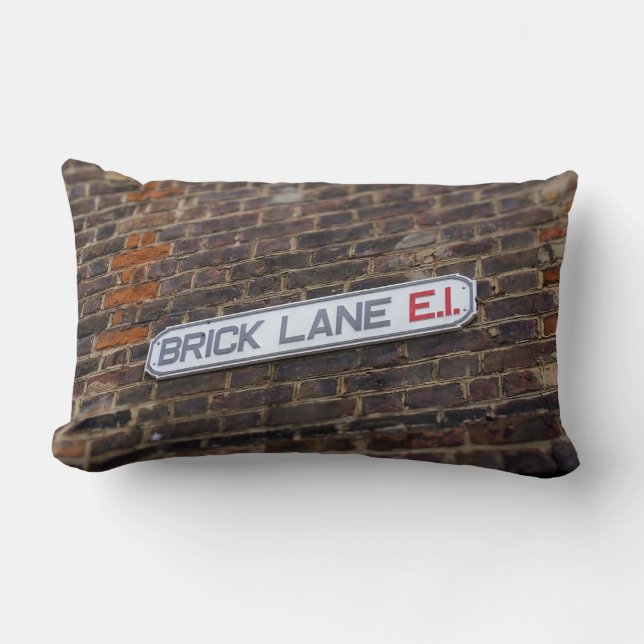 Coussin Rectangle Lane en briques - Londres - Panneau de rue - Pilot (Recto)