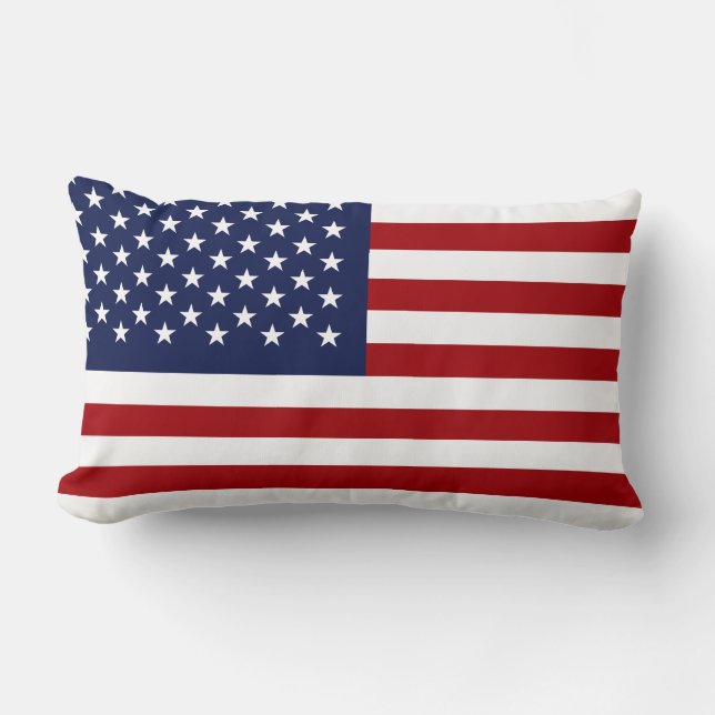 Coussin Rectangle L'Angleterre et le drapeau américain (Recto)