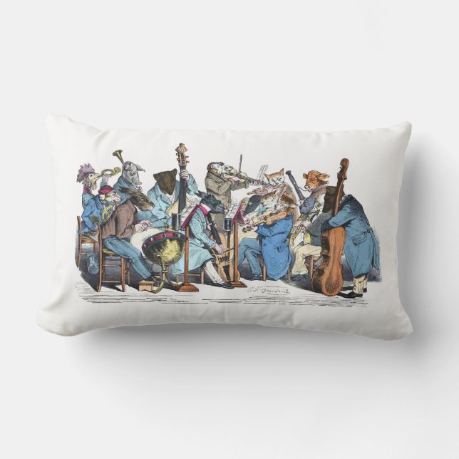 COUSSIN RECTANGLE LANGUE MUSICALE ANIMAL FARM ORCHESTRA (Recto)