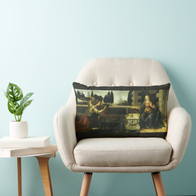 Coussin Rectangle L'Annonciation du Seigneur de Léonard de Vinci (Chaise)