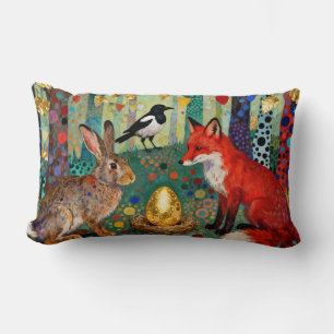 Coussin Rectangle Lapin, Pie, Renard et « L'Oeuf de l'oie dorée »