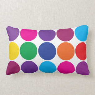 Coussin Rectangle L'arc-en-ciel coloré audacieux lumineux entoure l