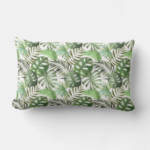 Coussin Rectangle L'art de l'aquarelle de la jungle verte