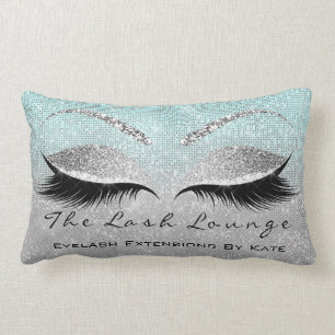 Coussin Rectangle Lashes de maquillage gris Parties scintillant Beau