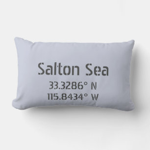 Coussin Rectangle Latitude de la mer de Salton Longitude