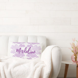 Coussin Rectangle Lavande violette Chinoiserie Nom du nuage