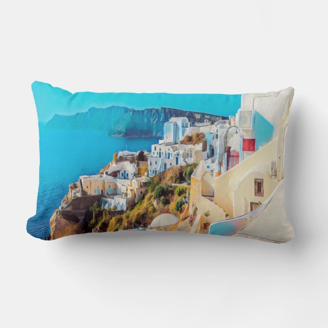 Coussin Rectangle ldp SANTORINI - panorama - (Recto)