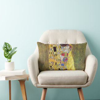 Coussin Rectangle Le Baiser (original Der Kuss) de Gustav Klimt