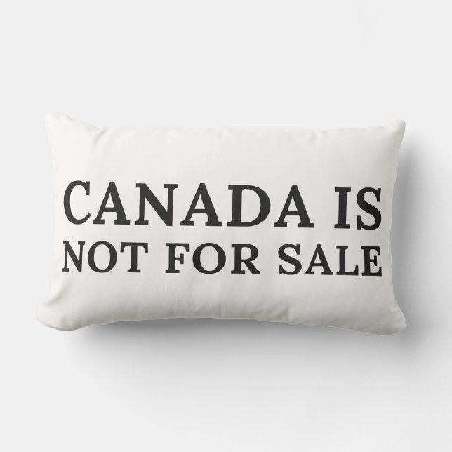 Coussin Rectangle Le Canada n'est pas à vendre - Message politique (Recto)
