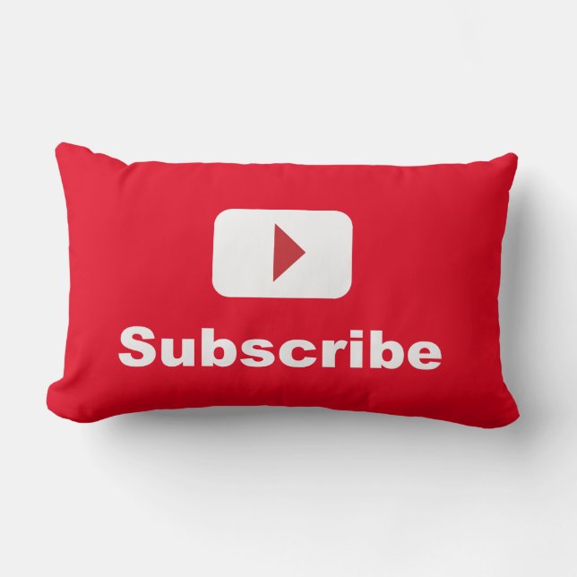 Coussin Rectangle le canal de youtube souscrivent (Recto)