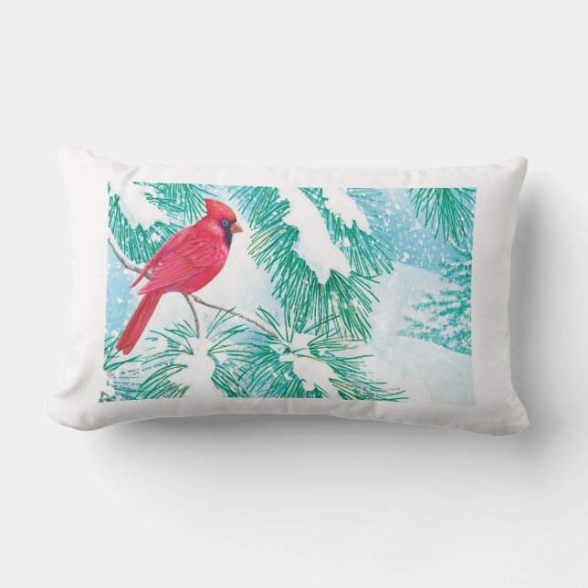 Coussin Rectangle Le Cardinal - (Recto)