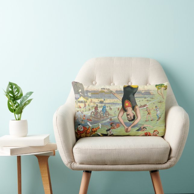 Coussin Rectangle Le Carnaval de la Grande île de Coney (Chaise)